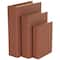 Faux Leather Geometric Woven Grid Book Storage Box Set